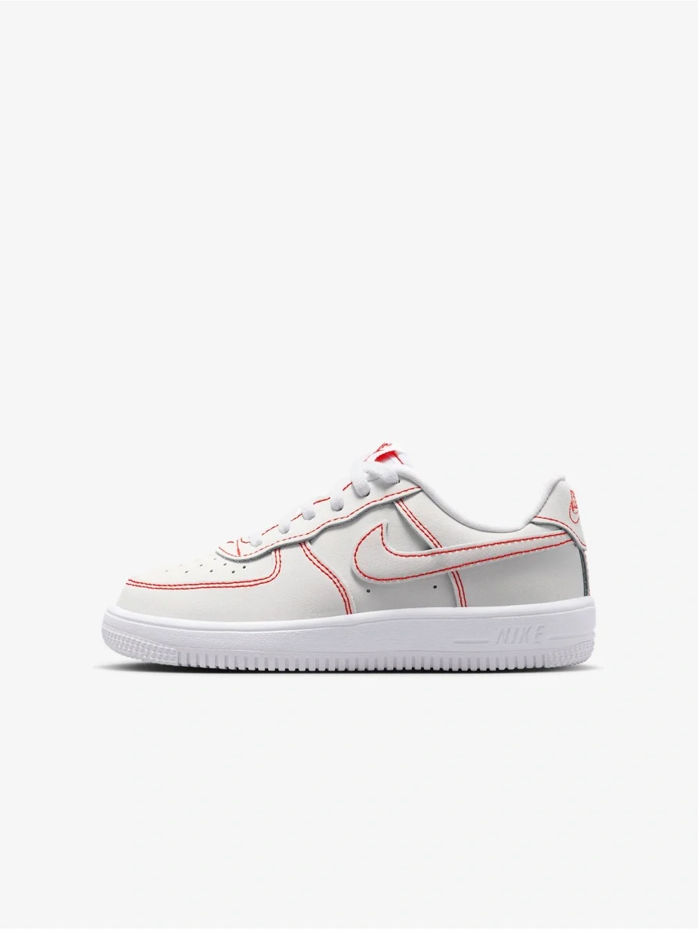 Nike Air Force 1 Low LV8 1 Lace White/Red preschool Size 3Y